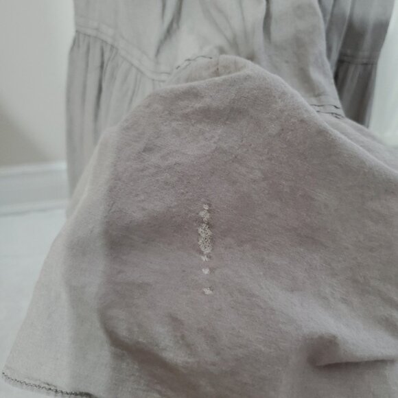 Gap Vintage Sandy Taupe Drop Waist Pleated Strappy Midi Dress - Picture 8 of 16